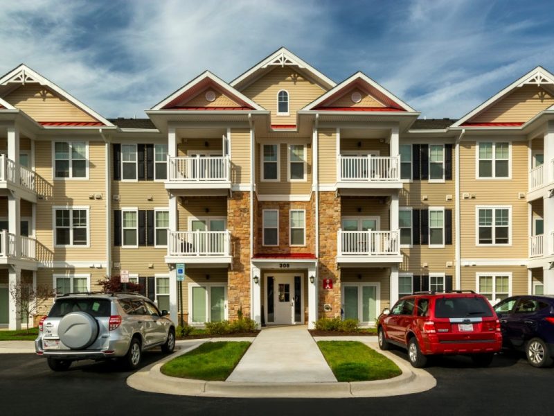 This image shows an outdoor view of TGM Creekside Village Apartments.